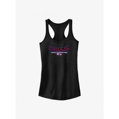 Marvel Girls' Spider-Verse Part 1 Logo Tank Top - Black