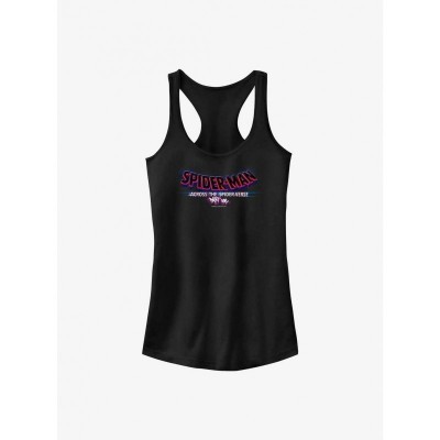 Marvel Girls' Spider-Verse Part 1 Logo Tank Top - Black