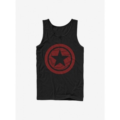 Marvel Red Shield Falcon Winter Soldier Cotton Men's Tank Top - Black