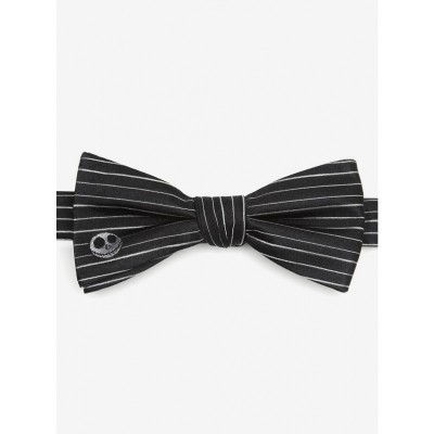 Nightmare Before Christmas 100% Silk Striped Bow Tie for Men