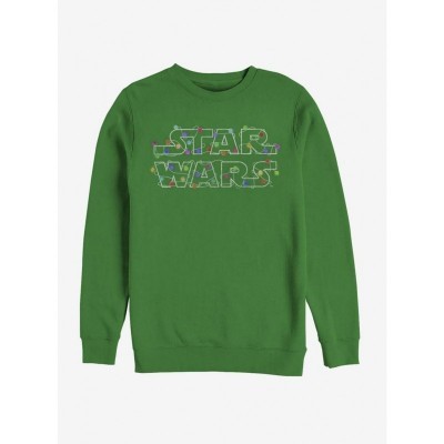 Star Wars Green Logo Christmas Crew Sweatshirt for Men