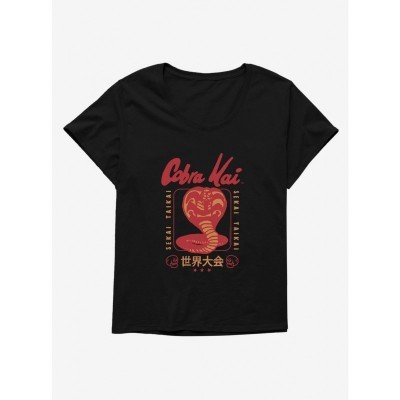 Cobra Kai Sekai Taikai Tournament Logo Plus Size Girls Scoop Neck Tee