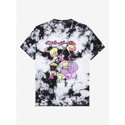 Invader Zim and GIR Tie-Dye Junior Tee for Girls