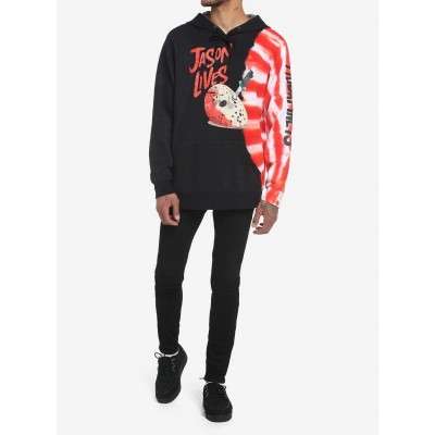 Friday The 13th Jason Lives Tie-Dye Split Hoodie - Unisex