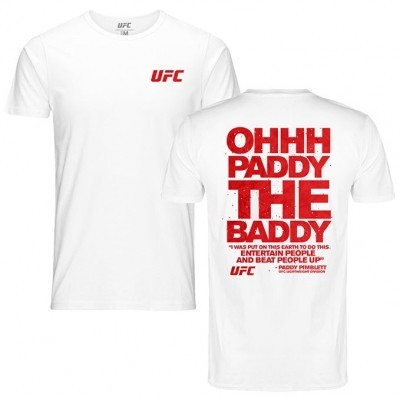 Men's Official UFC Paddy "The Baddy" Pimblett Quote Tee - White