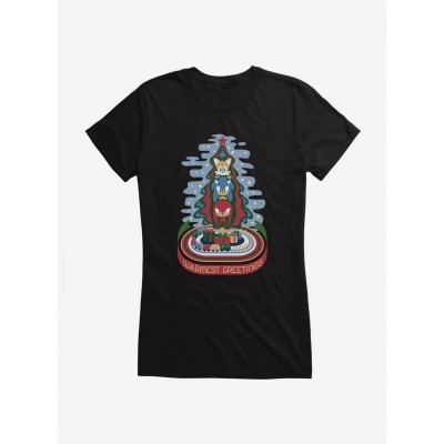Sonic Winter Greetings Lightweight Tee for Girls