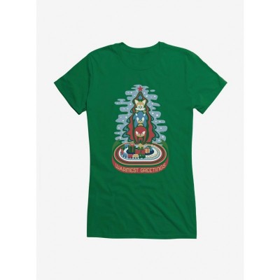 Sonic Winter Greetings Lightweight Tee for Girls