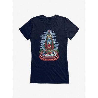 Sonic Winter Greetings Lightweight Tee for Girls