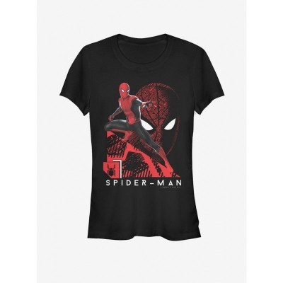 Marvel Girls Tech Spidey T-Shirt - Far From Home, Black