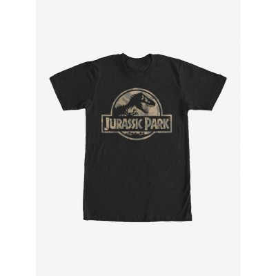 Jurassic Park T-Shirt with Camo T-Rex Logo - Men's Black