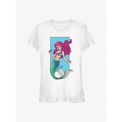 Disney Ariel Portrait Comfortable T-Shirt for Girls - White