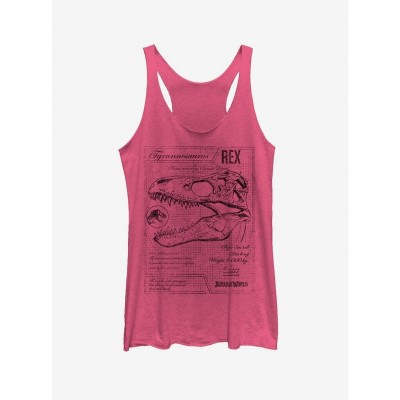 Jurassic World Fallen Kingdom T. Rex Diagram Tank Top for Girls - Pink