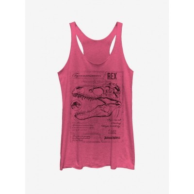 Jurassic World Fallen Kingdom T. Rex Diagram Tank Top for Girls - Pink