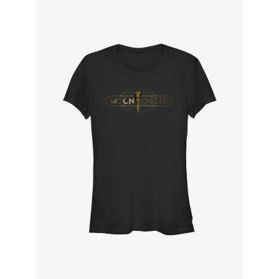 Marvel Moon Knight Skull Logo Girls T-Shirt - Junior Sizes, Black