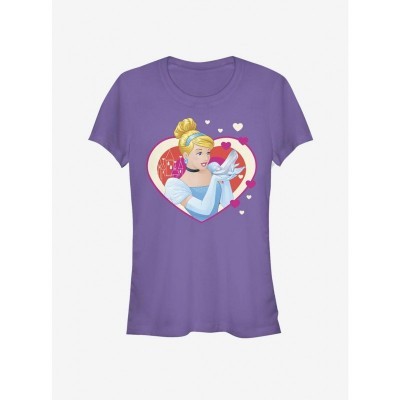 Disney Classic Cinderella Heart Design T-Shirt for Girls