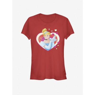 Disney Classic Cinderella Heart Design T-Shirt for Girls