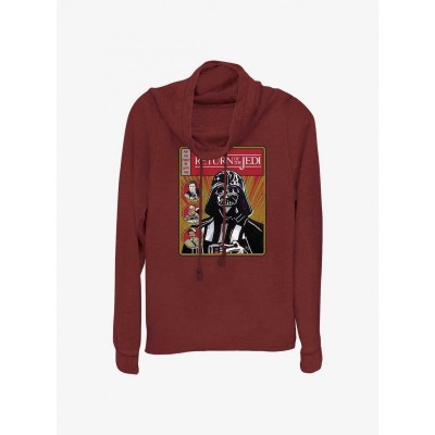 Star Wars 40th Anniversary Darth Vader Cowl Neck Sweatshirt - Junior Red Size