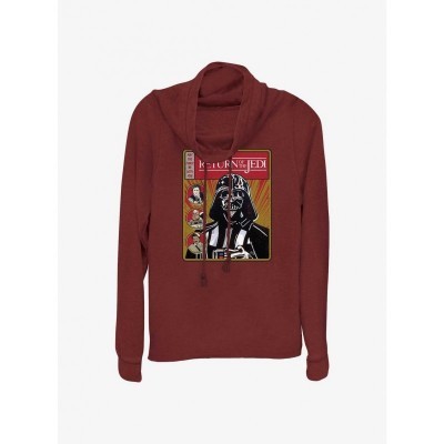 Star Wars 40th Anniversary Darth Vader Cowl Neck Sweatshirt - Junior Red Size