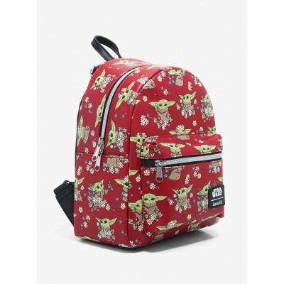 Loungefly Mandalorian Child Floral Mini Backpack for Women