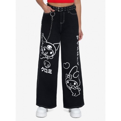 My Melody Kuromi Streetwear Wide Leg Pants