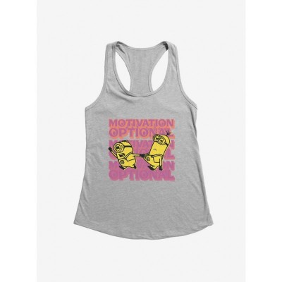 Minions Stuart Motivates Grey Tank Top for Girls