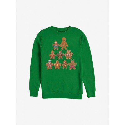 Marvel Green Holiday Sweatshirt Featuring Avengers Cookie Tree - Men's Sizes