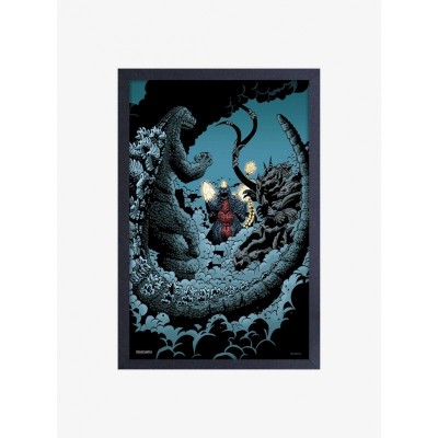 Godzilla Spacezilla MDF Framed Art Print for Movie Lovers