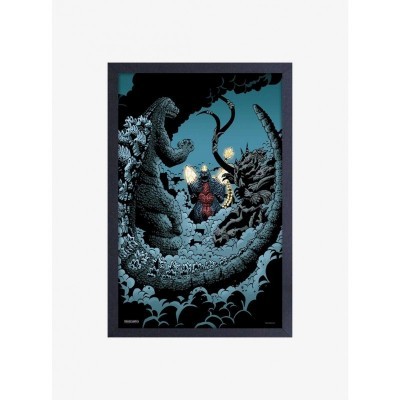 Godzilla Spacezilla MDF Framed Art Print for Movie Lovers