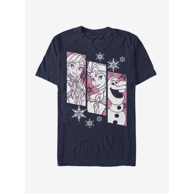 Disney Frozen Trio Snow T-Shirt - Men's Blue