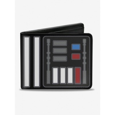 Star Wars Men's Premium Vegan Leather Darth Vader Chest Panel Wallet