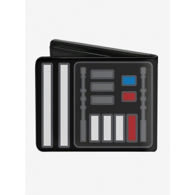 Star Wars Men's Premium Vegan Leather Darth Vader Chest Panel Wallet