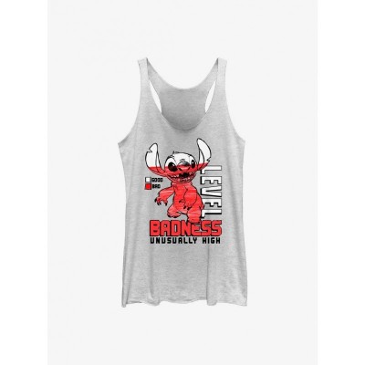 Disney Lilo & Stitch White Badness Level Girls Tank Top