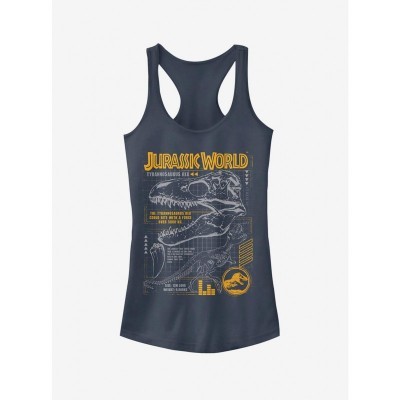 Jurassic World Fallen Kingdom Dinosaur T-Shirt for Girls - Blue T.Rex Tee