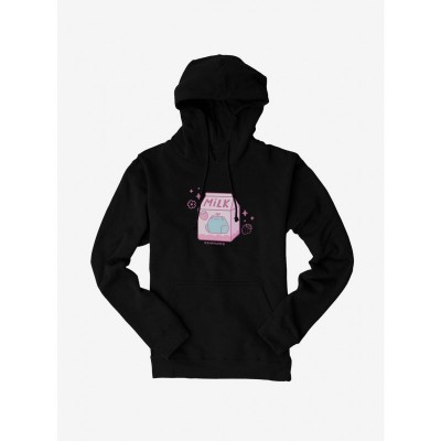 Rainylune Unisex Black Sprout Strawberry Milk Hoodie