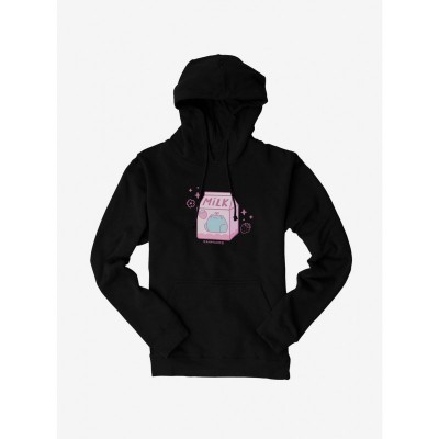 Rainylune Unisex Black Sprout Strawberry Milk Hoodie