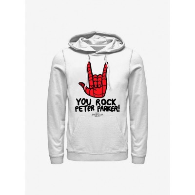 Marvel's Comfortable Spider-Man Parker Rocks Hoodie - Men's White