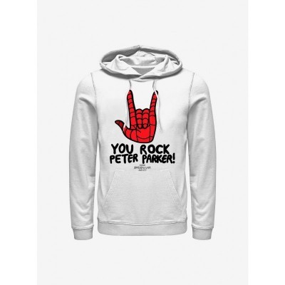 Marvel's Comfortable Spider-Man Parker Rocks Hoodie - Men's White