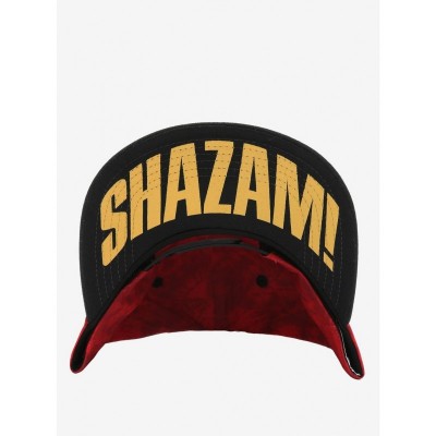 Shazam Lightning Bolt Red Wash Snapback Hat