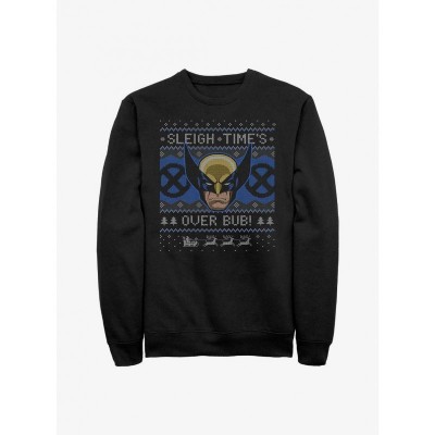 Marvel Wolverine Ugly Christmas Men's Sweatshirt - Black
