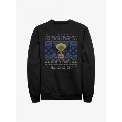 Marvel Wolverine Ugly Christmas Men's Sweatshirt - Black