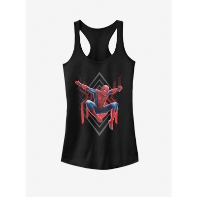 Marvel Far From Home Spider-Man Girls Cotton Tank Top - Black