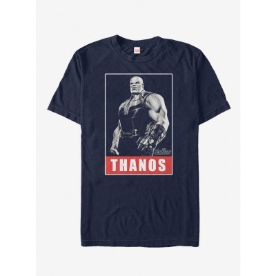 Marvel Avengers: Infinity War Thanos Grayscale Men's T-Shirt - BLUE