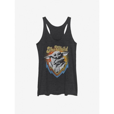 Mandalorian Child Retro Tank Top for Girls - Black