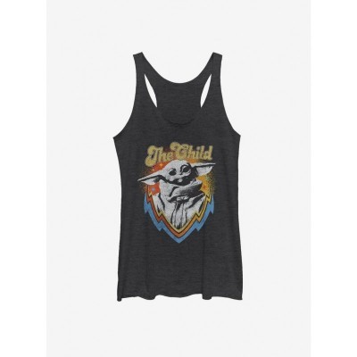 Mandalorian Child Retro Tank Top for Girls - Black