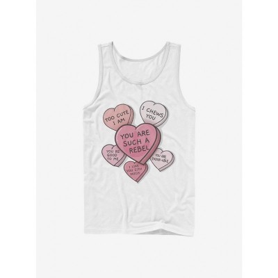 Star Wars Inspired Cotton Heart Tank Top for Men - White