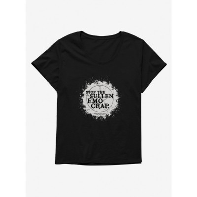 Supernatural Sullen Emo Style Plus Size Tee for Girls