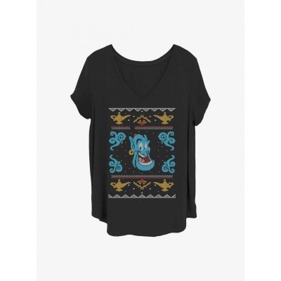 Disney Ugly Genie Cartoon T-Shirt for Girls - Plus Size Black