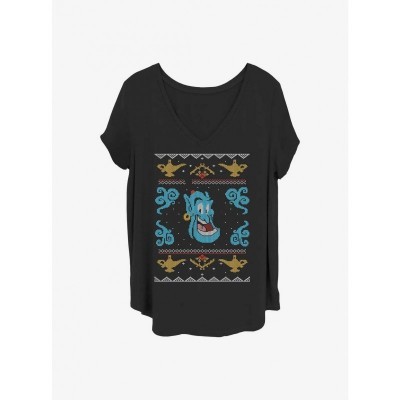 Disney Ugly Genie Cartoon T-Shirt for Girls - Plus Size Black