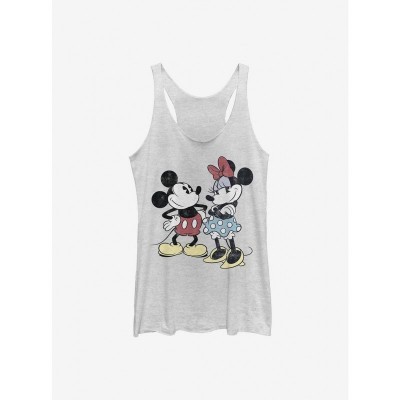 Disney Retro Girls Tank Top - Mickey Minnie White