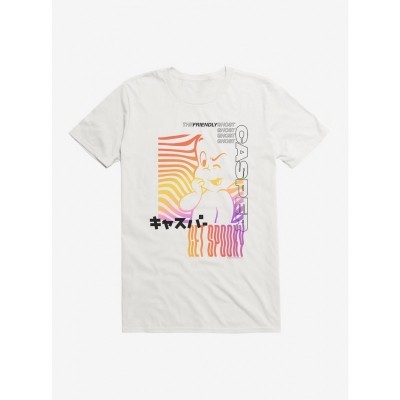 Casper Groovy Virtual Raver T-Shirt for Men - Spooky Design in White